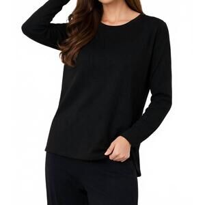 NEW FRENCH KYSS scoop neck top in black